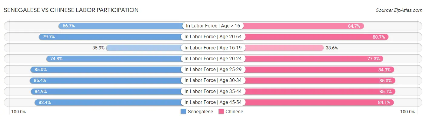 Senegalese vs Chinese Labor Participation