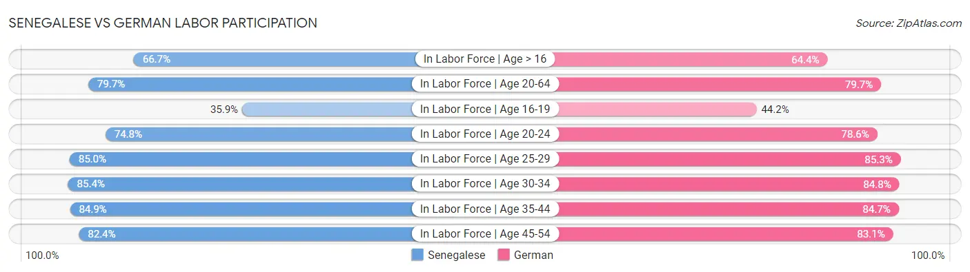 Senegalese vs German Labor Participation