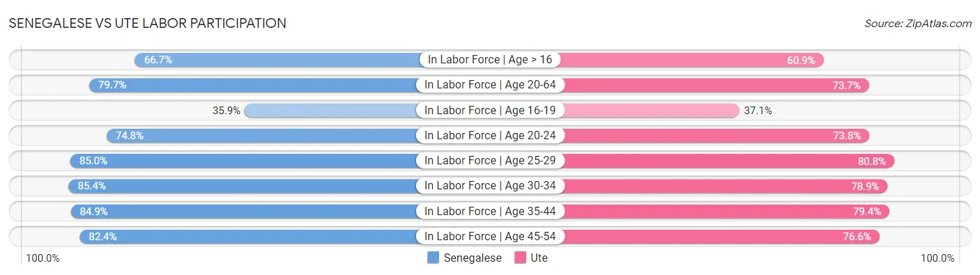 Senegalese vs Ute Labor Participation