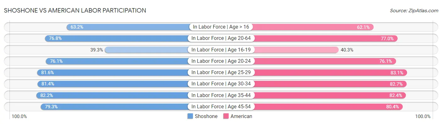 Shoshone vs American Labor Participation