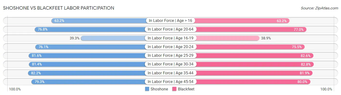 Shoshone vs Blackfeet Labor Participation