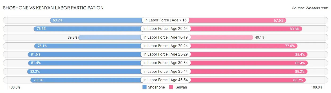 Shoshone vs Kenyan Labor Participation