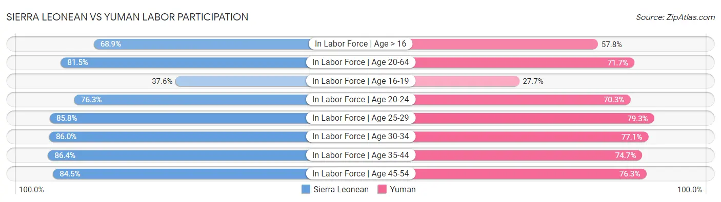 Sierra Leonean vs Yuman Labor Participation