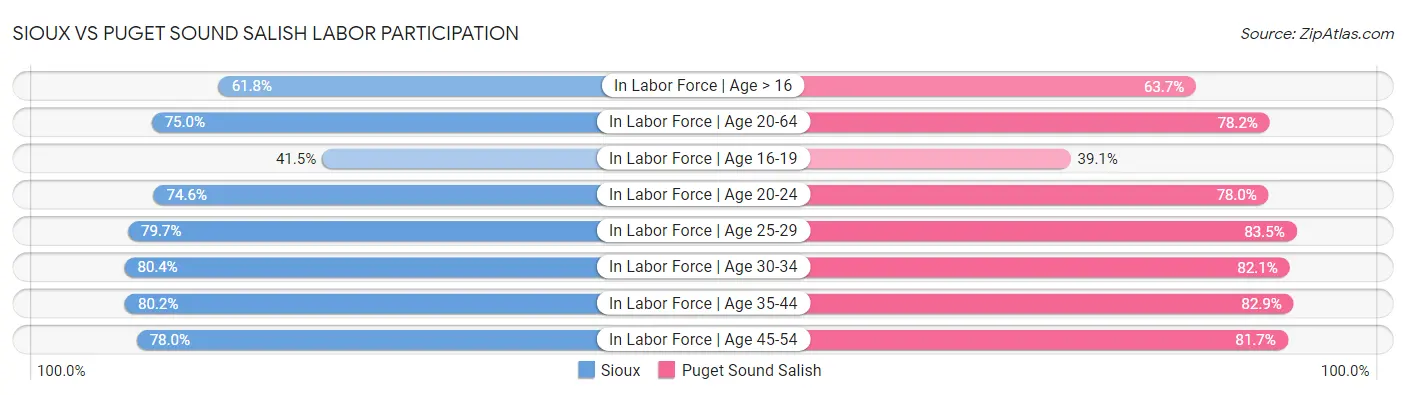 Sioux vs Puget Sound Salish Labor Participation