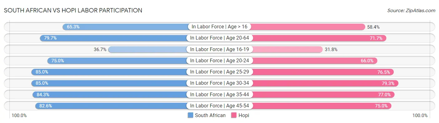 South African vs Hopi Labor Participation