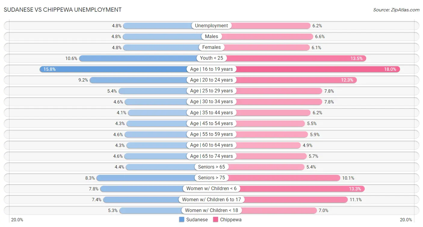 Sudanese vs Chippewa Unemployment