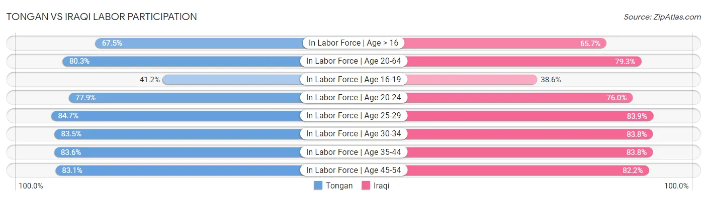Tongan vs Iraqi Labor Participation