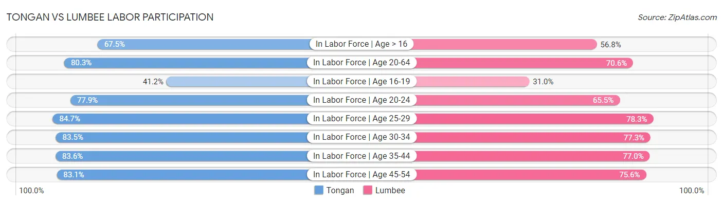 Tongan vs Lumbee Labor Participation