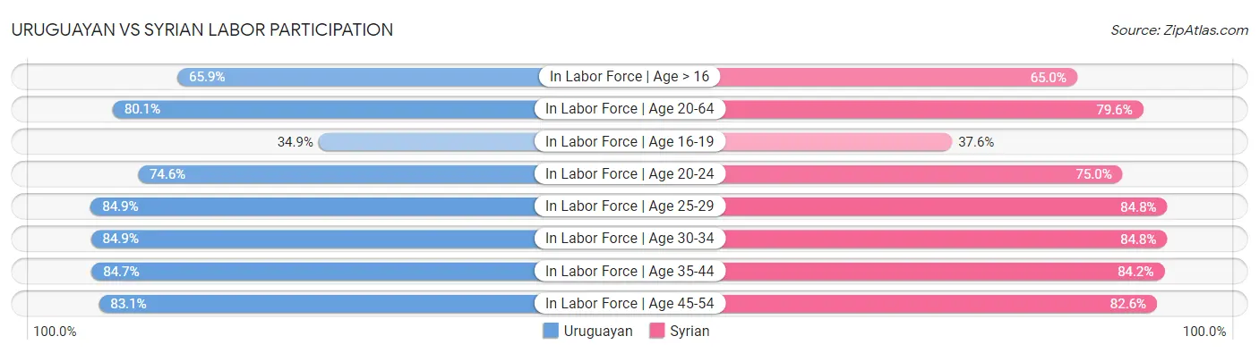 Uruguayan vs Syrian Labor Participation