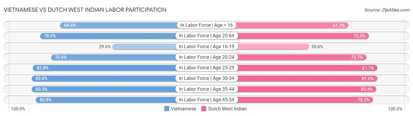 Vietnamese vs Dutch West Indian Labor Participation