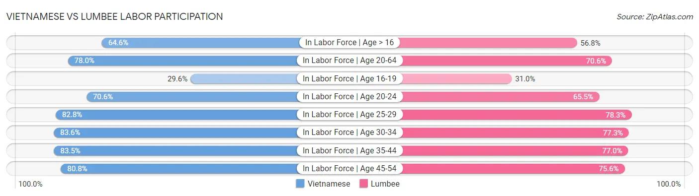Vietnamese vs Lumbee Labor Participation