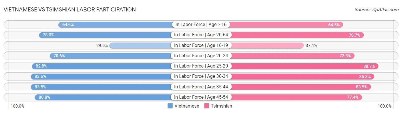 Vietnamese vs Tsimshian Labor Participation