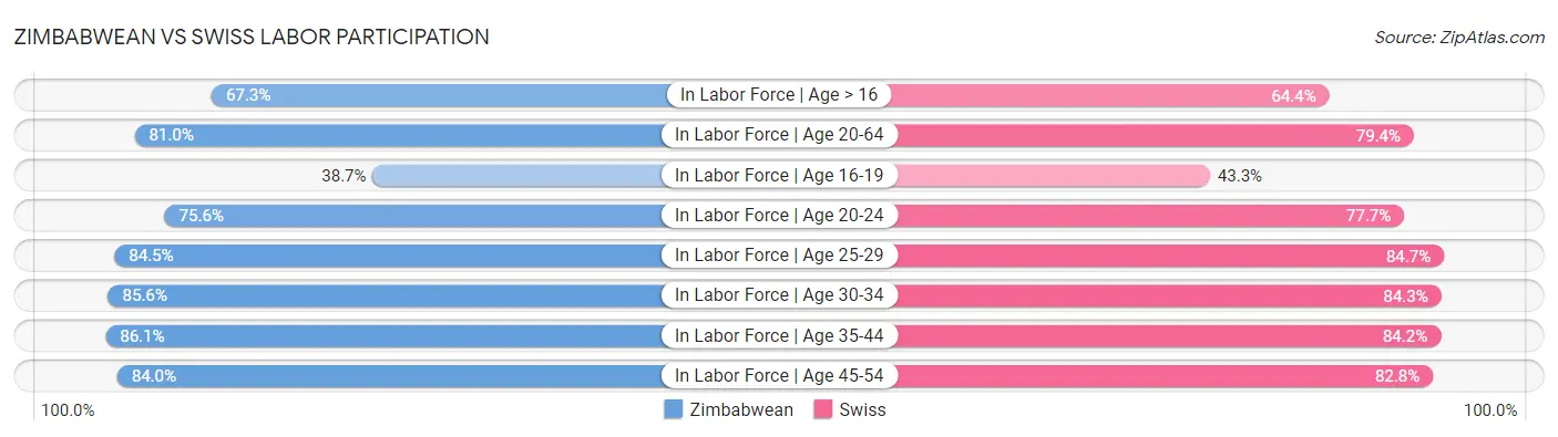 Zimbabwean vs Swiss Labor Participation