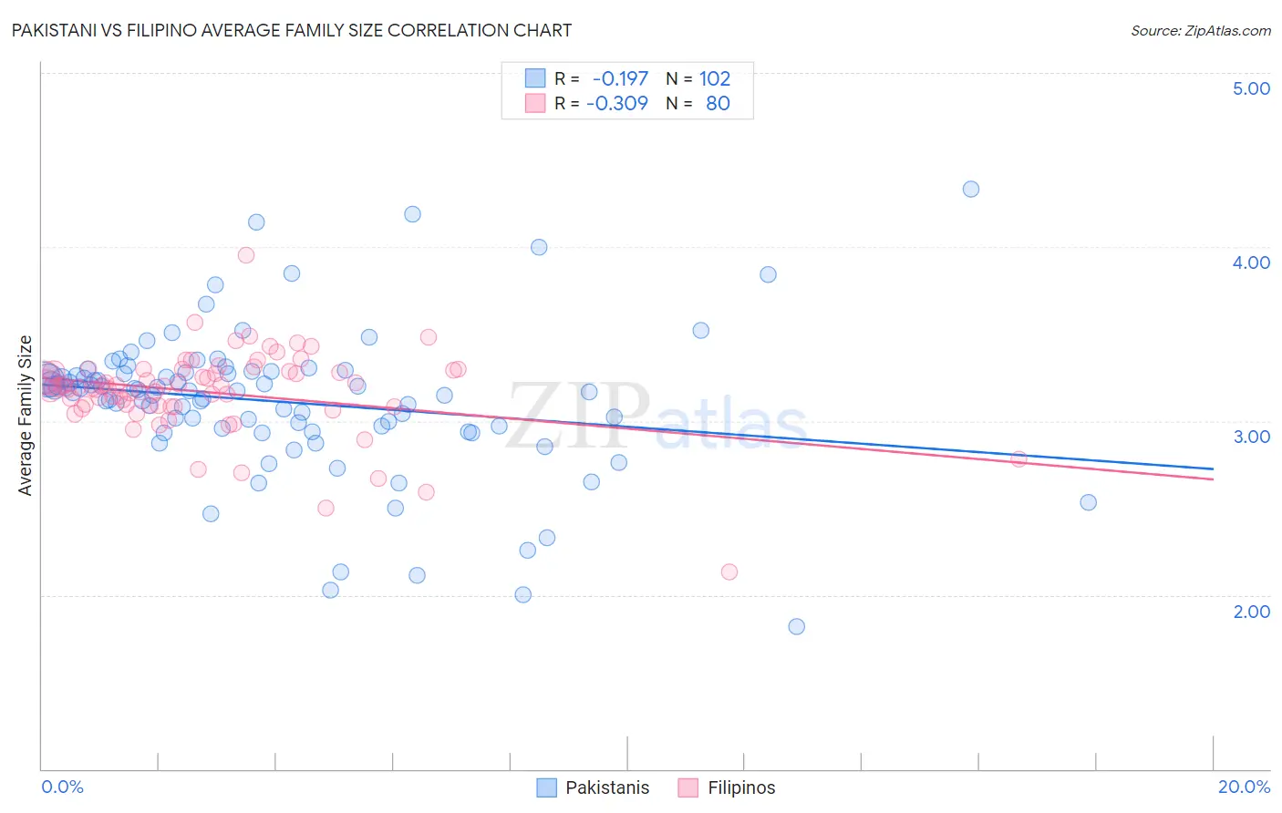 Pakistani vs Filipino Average Family Size