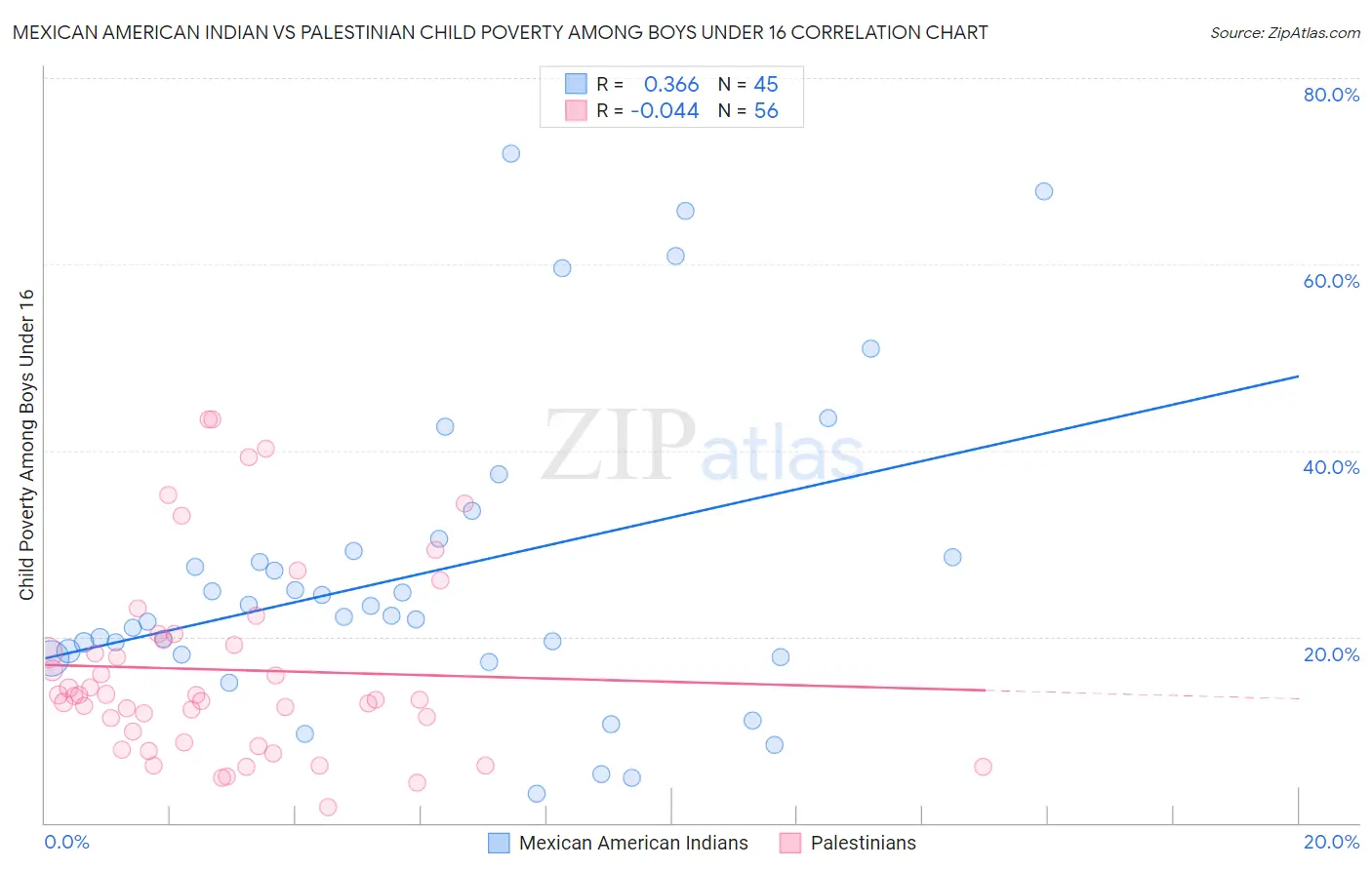 Mexican American Indian vs Palestinian Child Poverty Among Boys Under 16