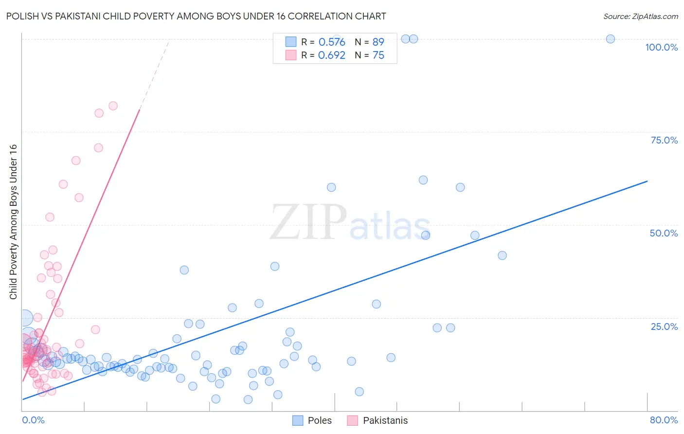 Polish vs Pakistani Child Poverty Among Boys Under 16