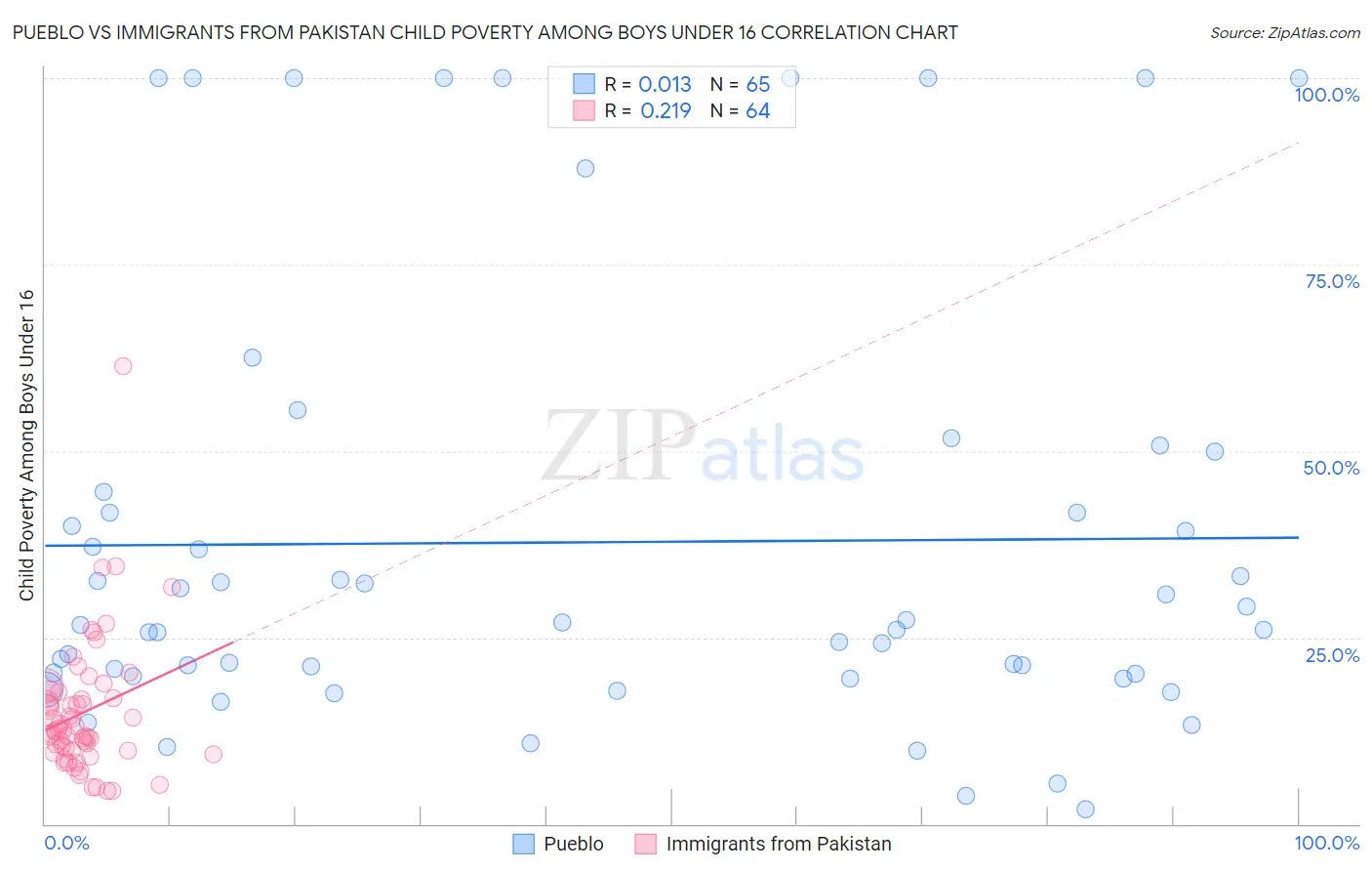 Pueblo vs Immigrants from Pakistan Child Poverty Among Boys Under 16