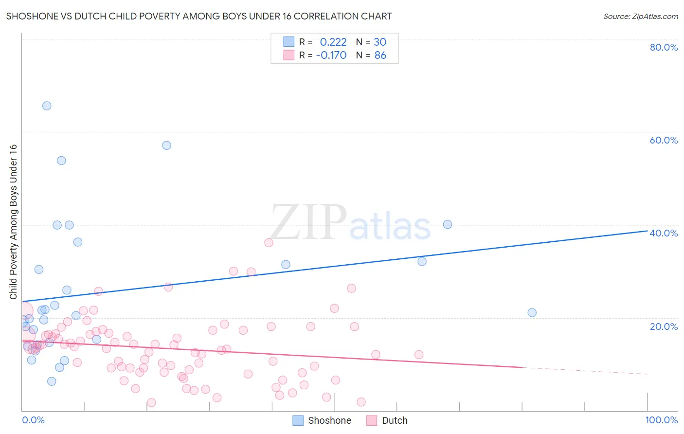 Shoshone vs Dutch Child Poverty Among Boys Under 16