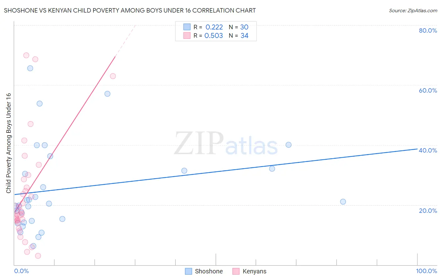 Shoshone vs Kenyan Child Poverty Among Boys Under 16