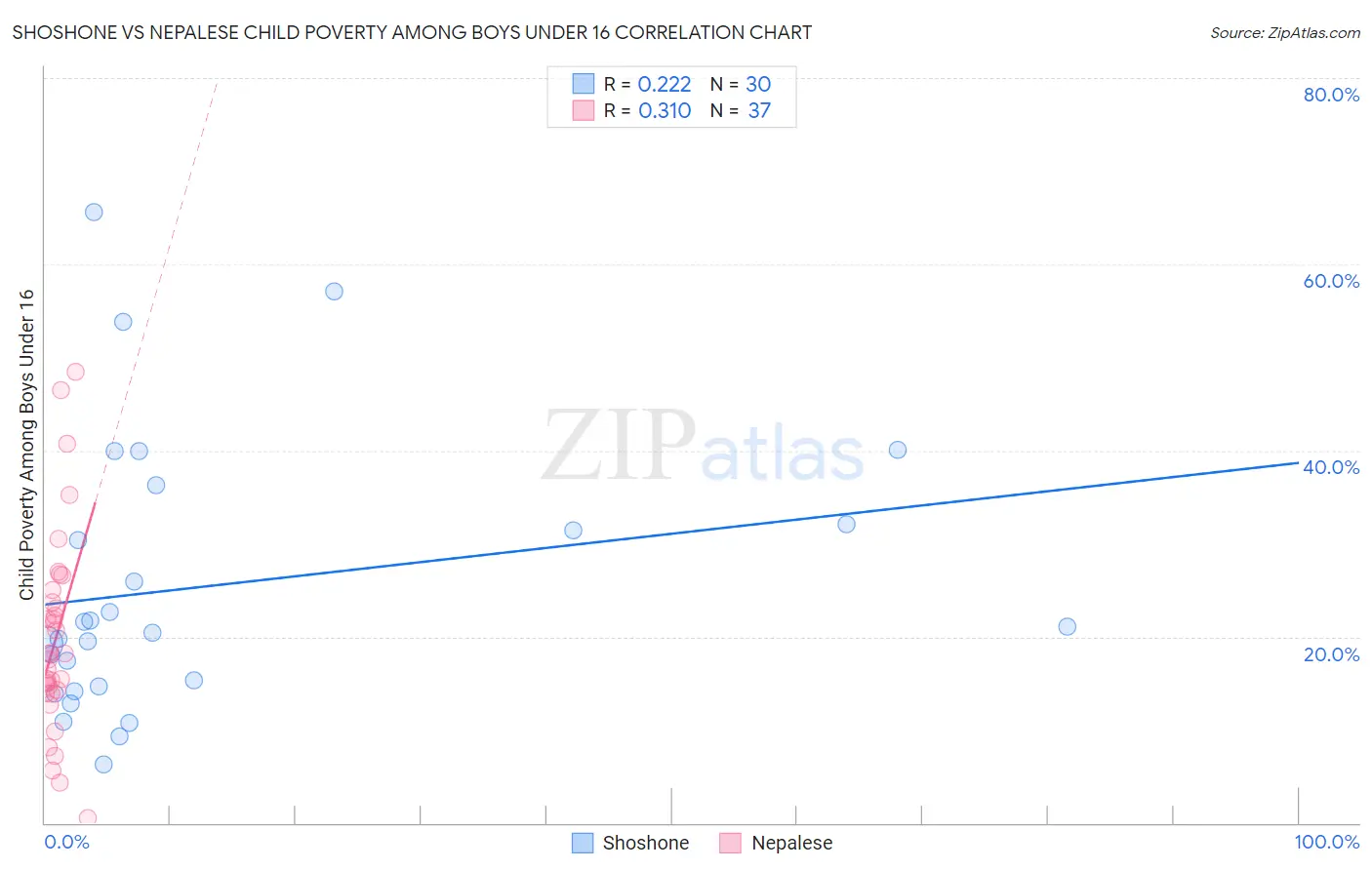 Shoshone vs Nepalese Child Poverty Among Boys Under 16