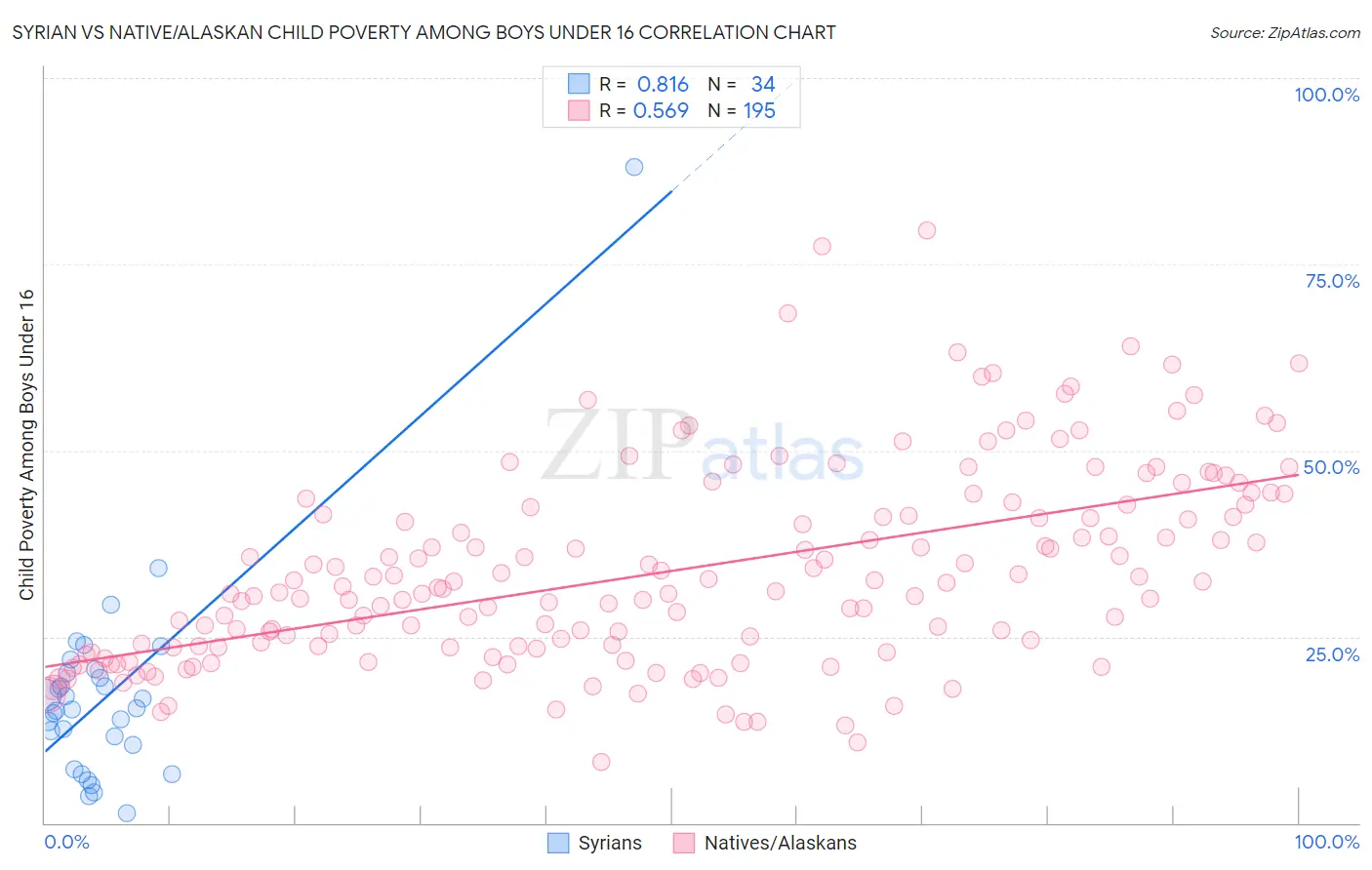 Syrian vs Native/Alaskan Child Poverty Among Boys Under 16