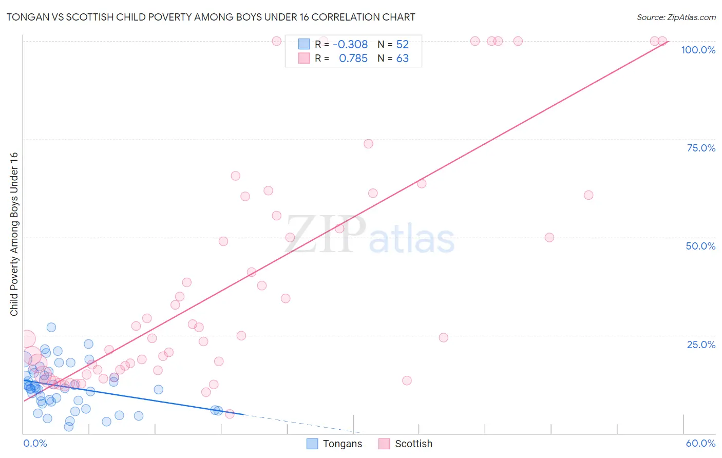 Tongan vs Scottish Child Poverty Among Boys Under 16