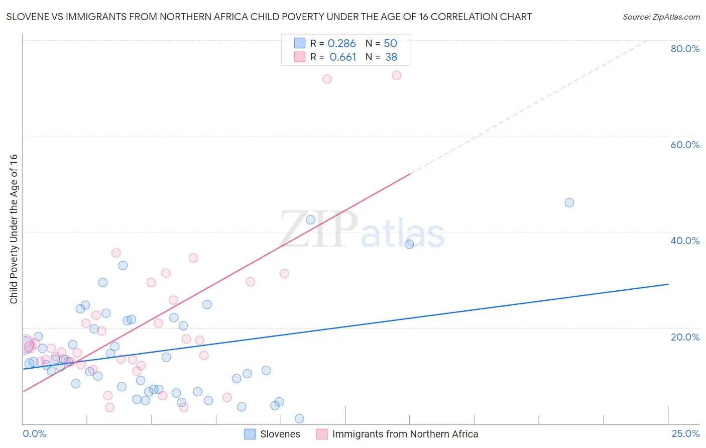 Slovene vs Immigrants from Northern Africa Child Poverty Under the Age of 16