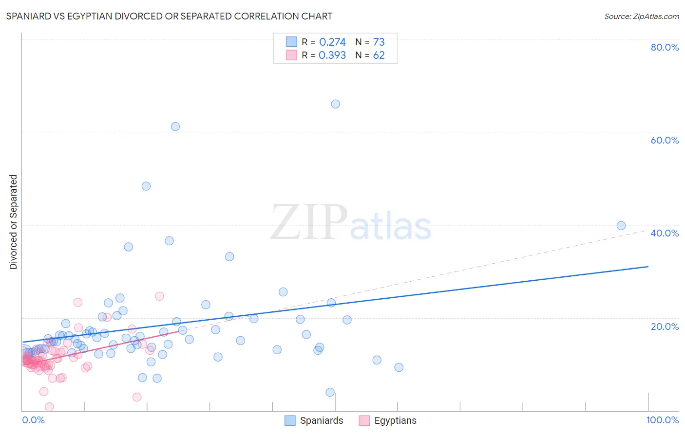 Spaniard vs Egyptian Divorced or Separated