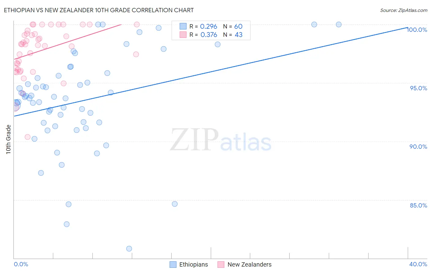 Ethiopian vs New Zealander 10th Grade