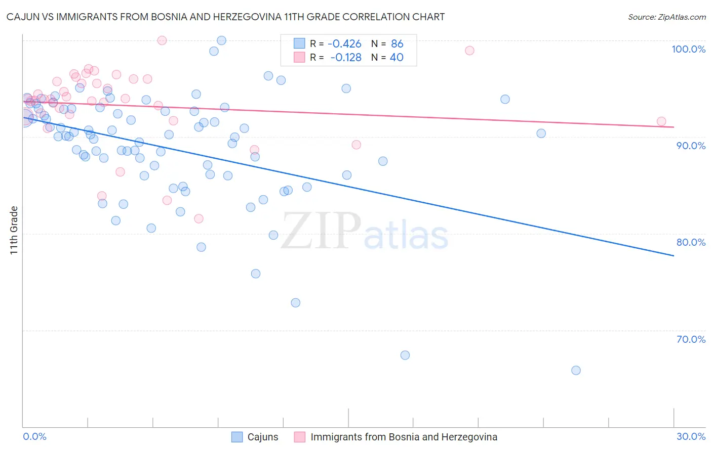 Cajun vs Immigrants from Bosnia and Herzegovina 11th Grade