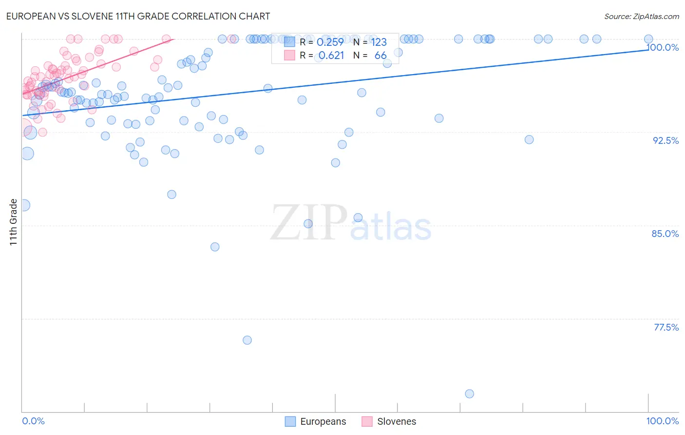 European vs Slovene 11th Grade