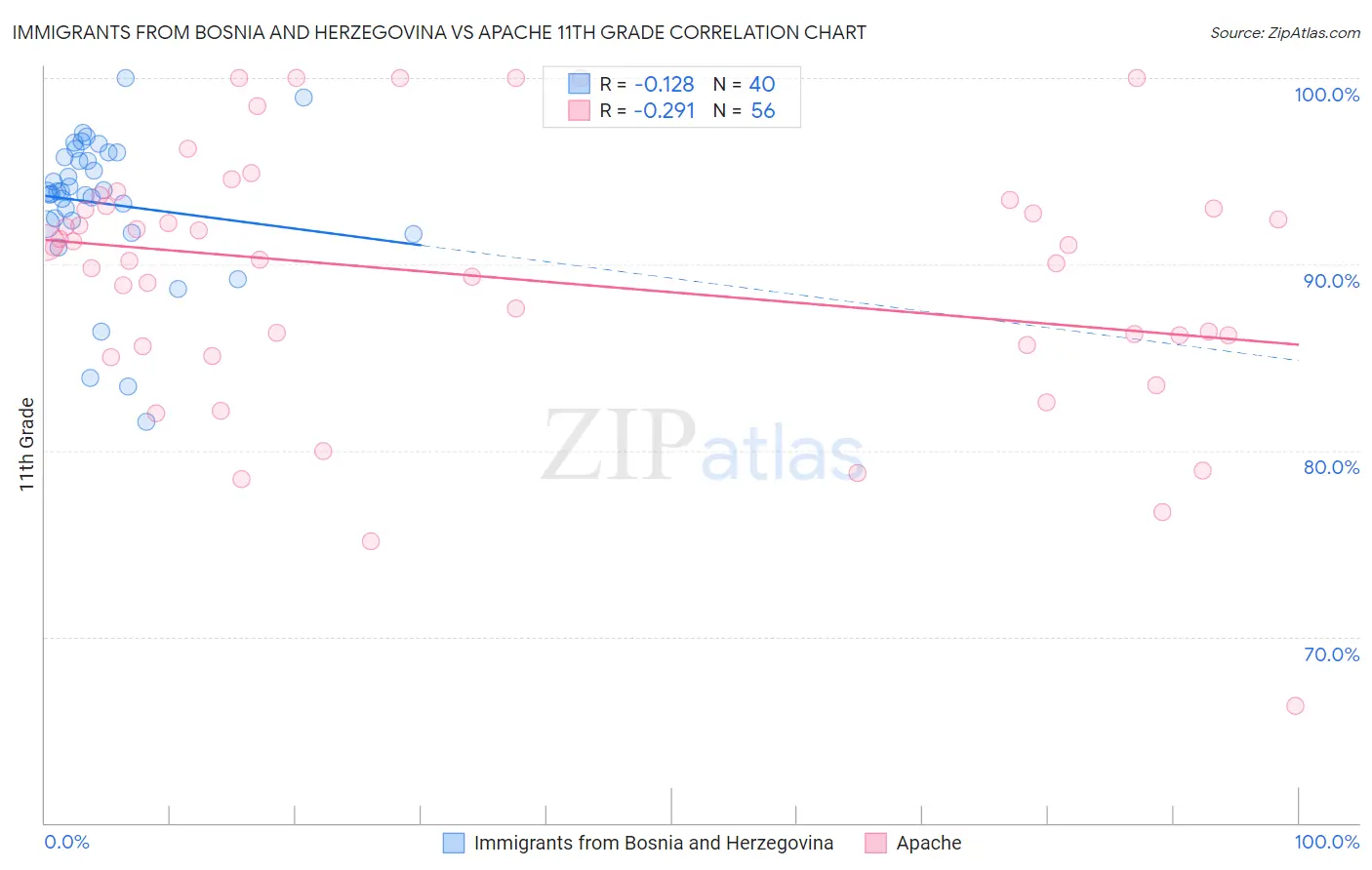 Immigrants from Bosnia and Herzegovina vs Apache 11th Grade