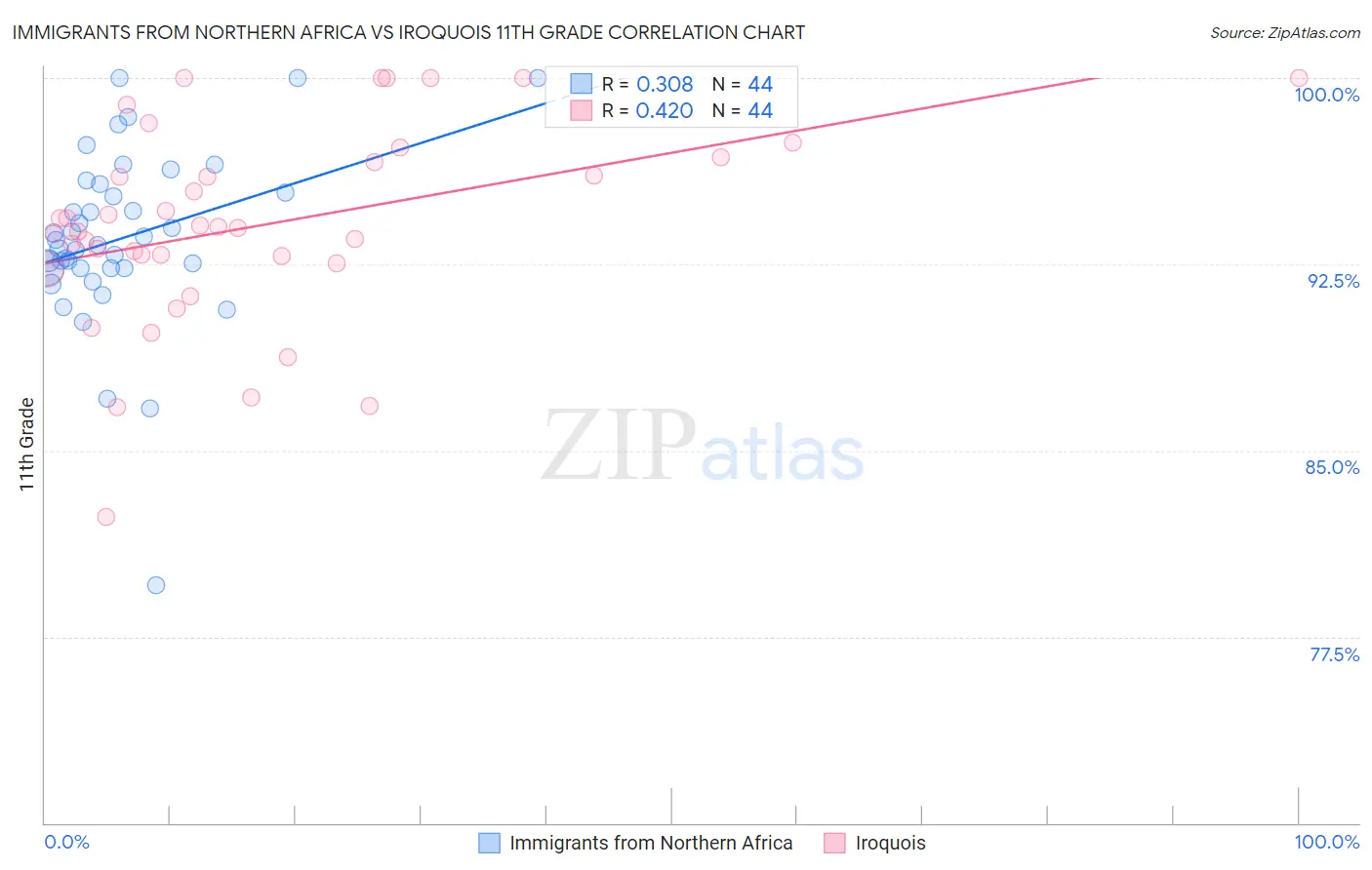 Immigrants from Northern Africa vs Iroquois 11th Grade