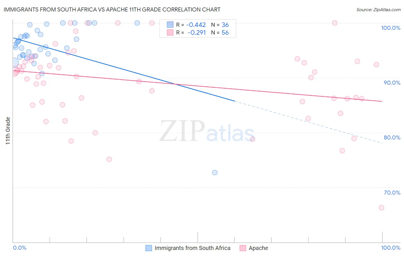 Immigrants from South Africa vs Apache 11th Grade