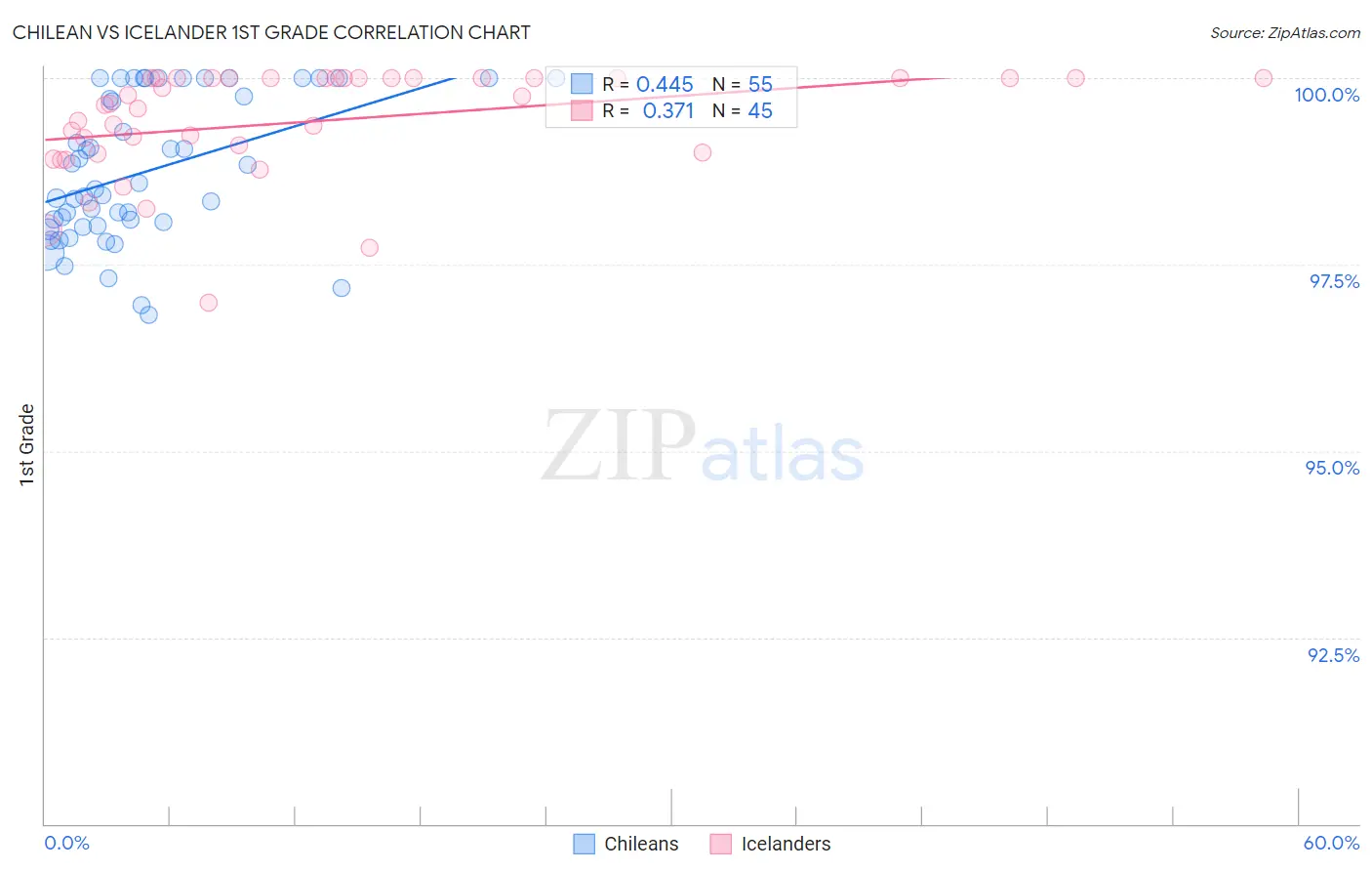 Chilean vs Icelander 1st Grade