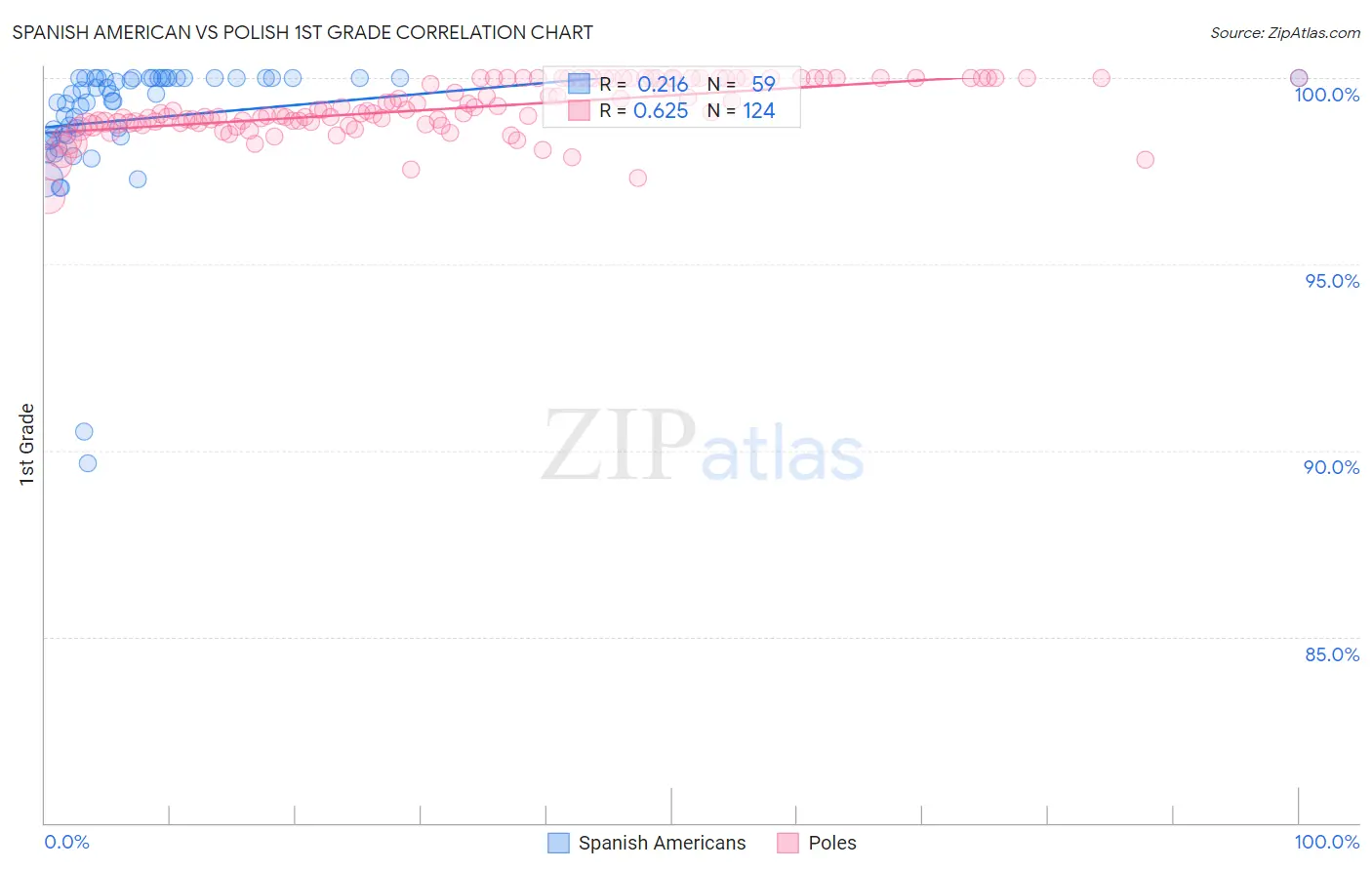 Spanish American vs Polish 1st Grade