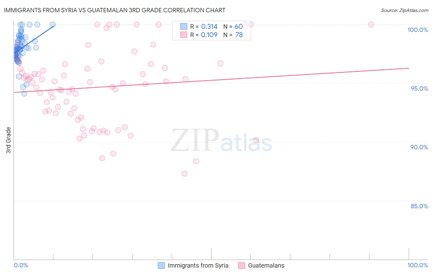 Immigrants from Syria vs Guatemalan 3rd Grade