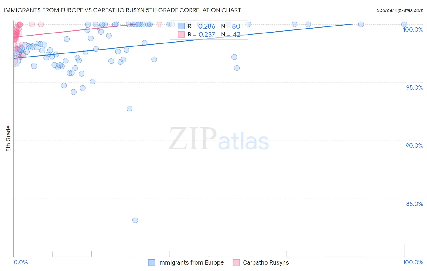 Immigrants from Europe vs Carpatho Rusyn 5th Grade