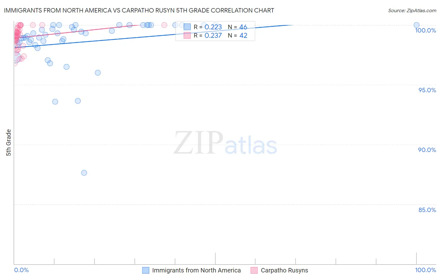 Immigrants from North America vs Carpatho Rusyn 5th Grade