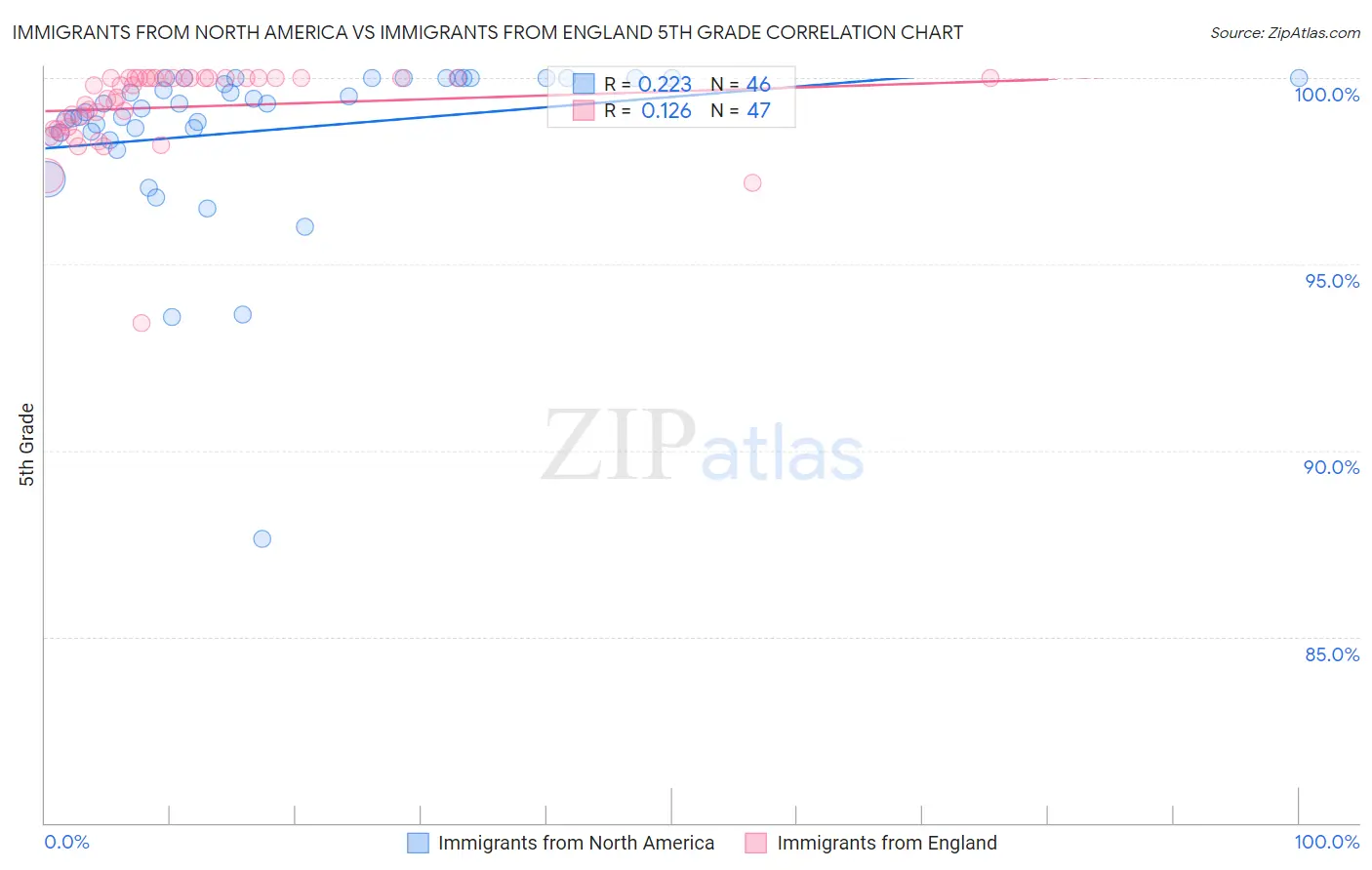 Immigrants from North America vs Immigrants from England 5th Grade