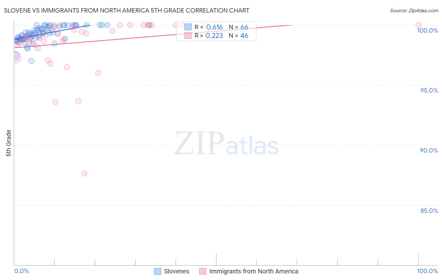 Slovene vs Immigrants from North America 5th Grade