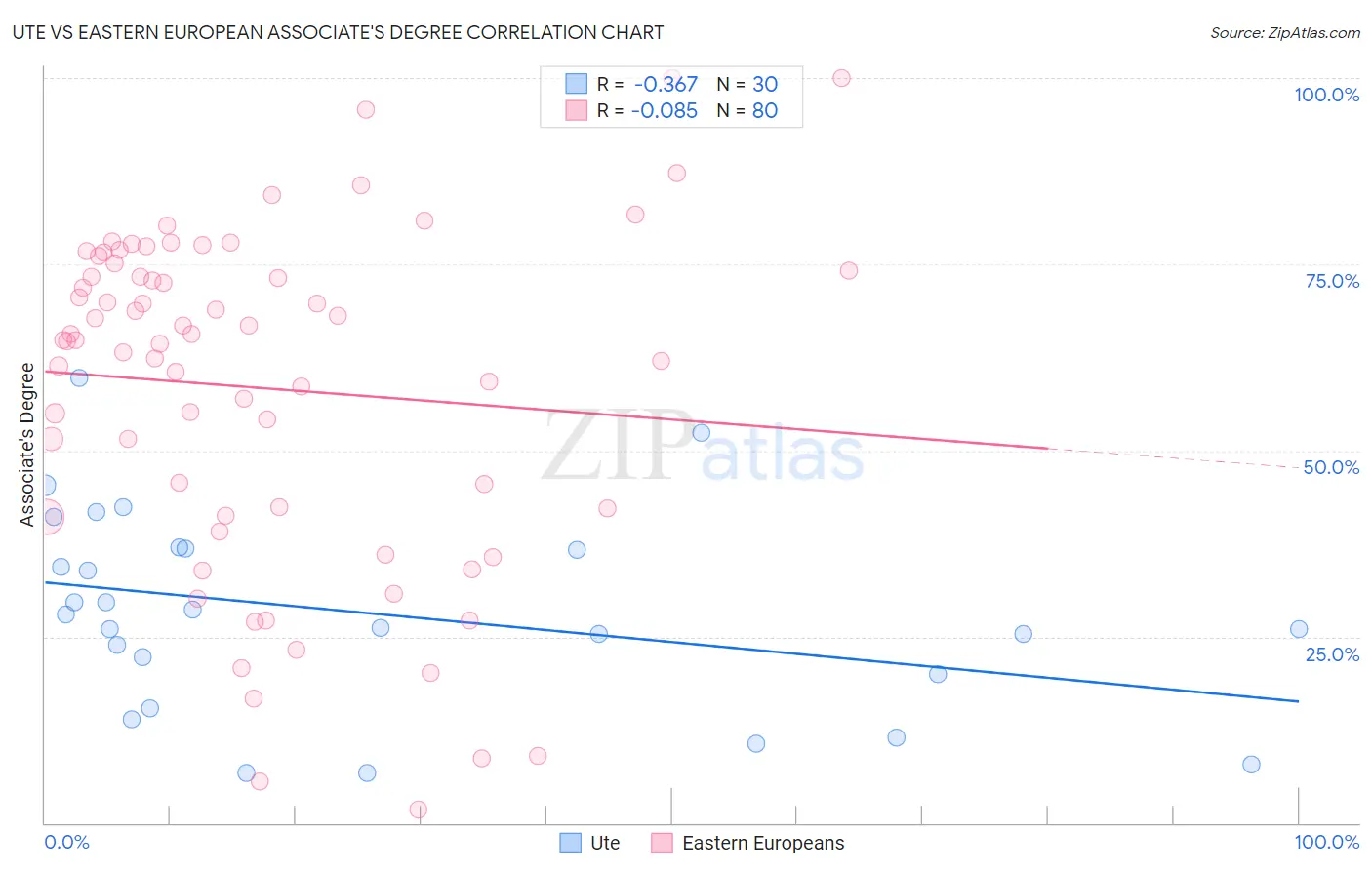 Ute vs Eastern European Associate's Degree