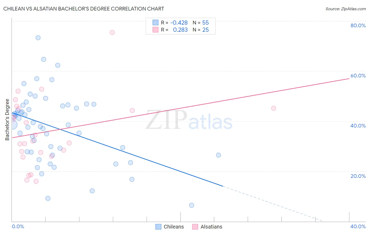 Chilean vs Alsatian Bachelor's Degree