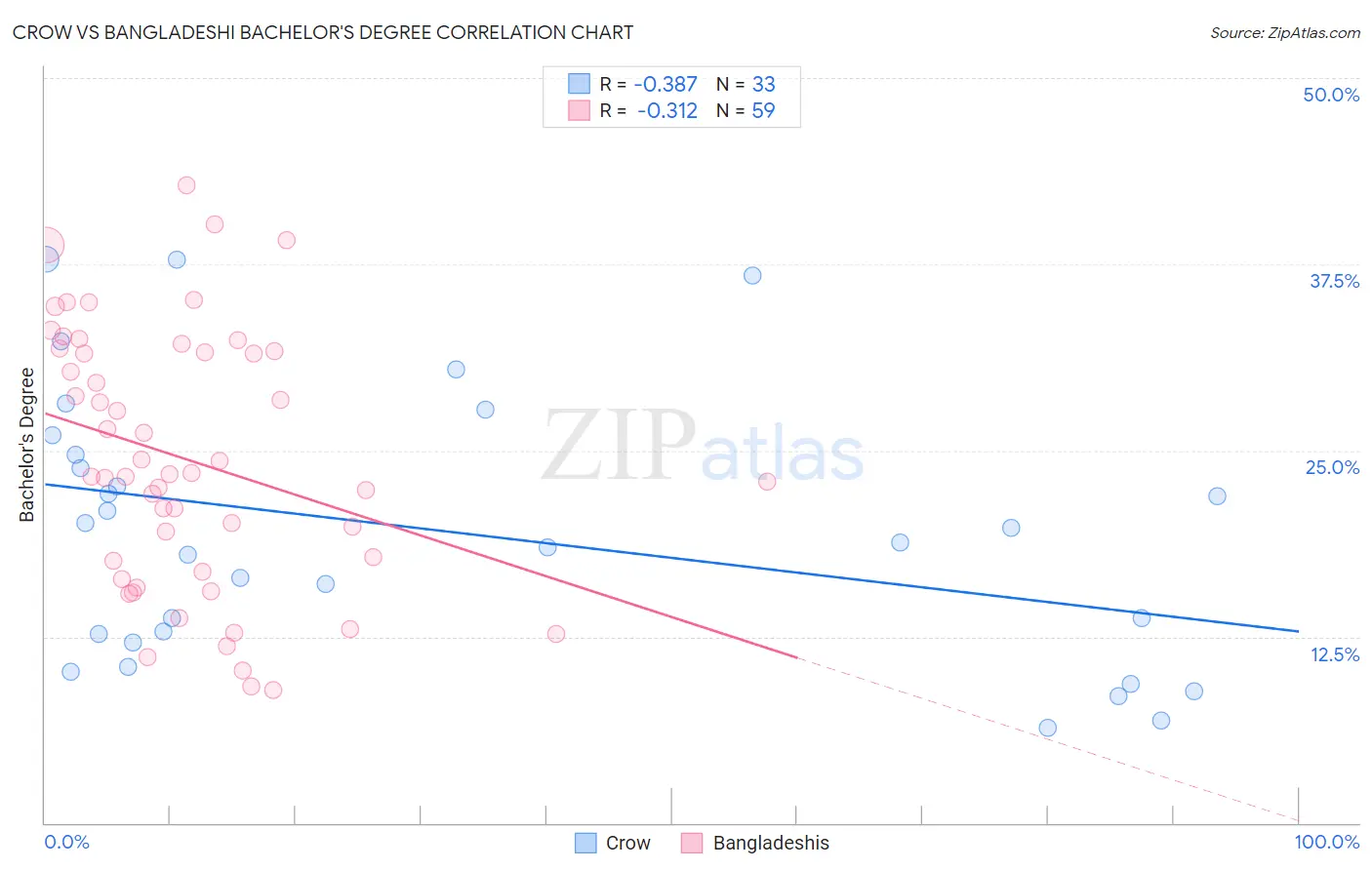 Crow vs Bangladeshi Bachelor's Degree