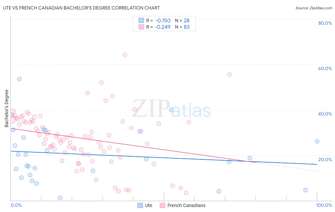 Ute vs French Canadian Bachelor's Degree