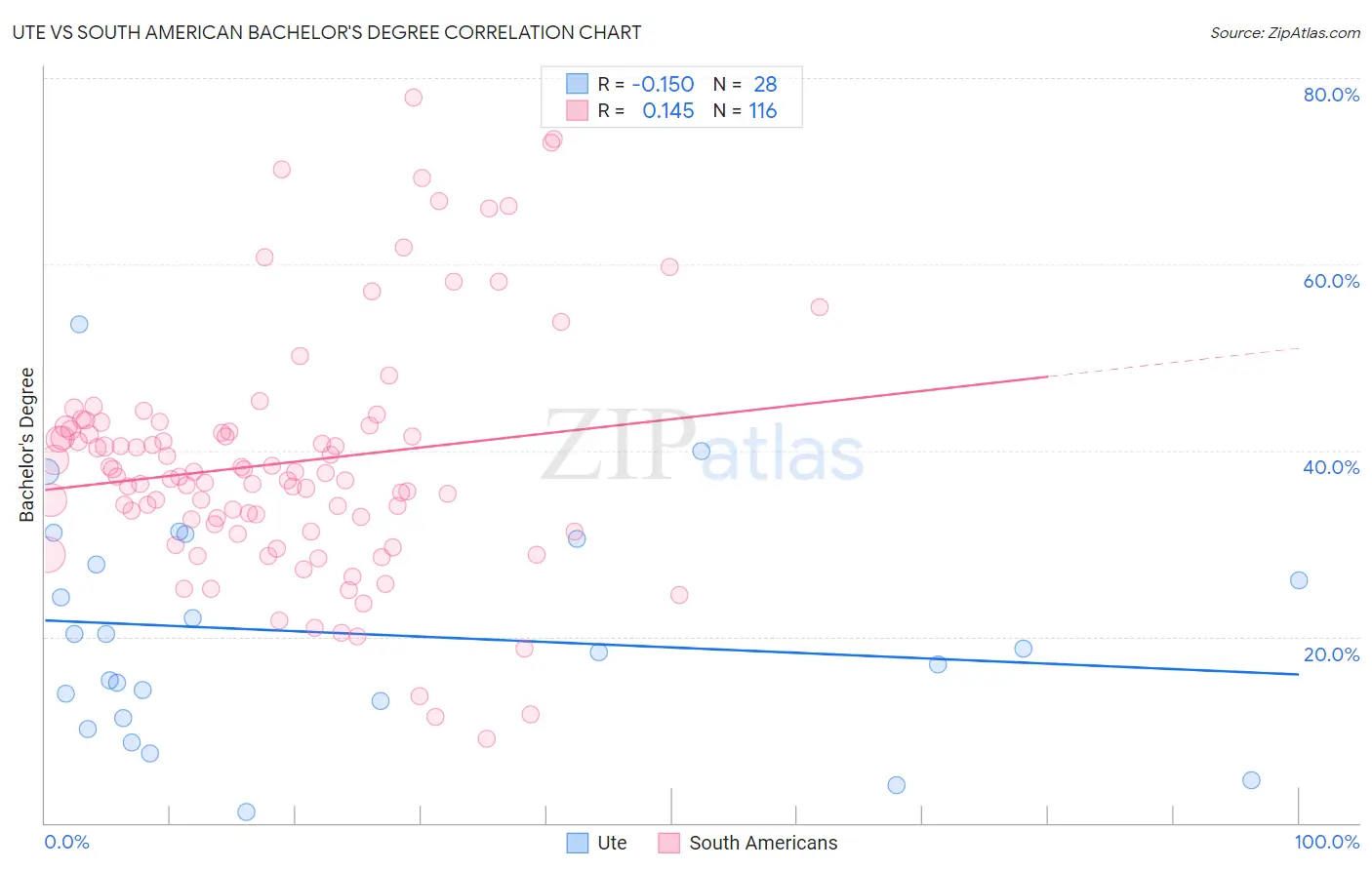 Ute vs South American Bachelor's Degree