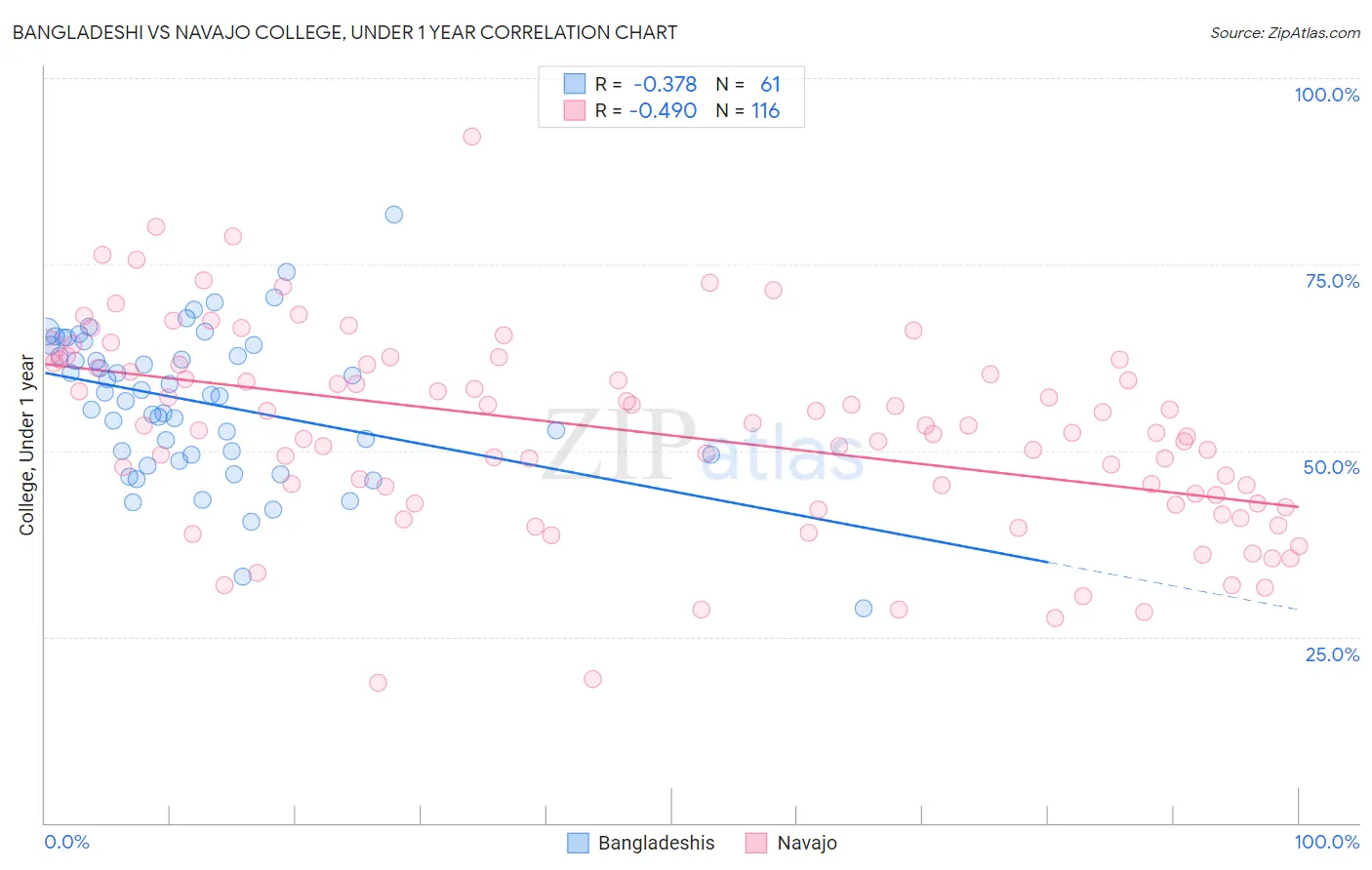 Bangladeshi vs Navajo College, Under 1 year