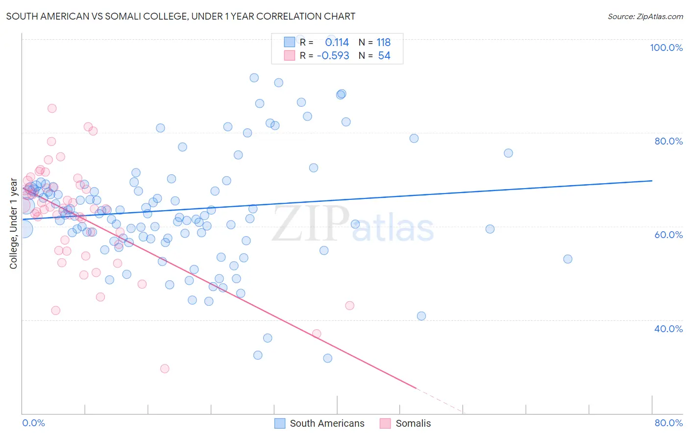 South American vs Somali College, Under 1 year