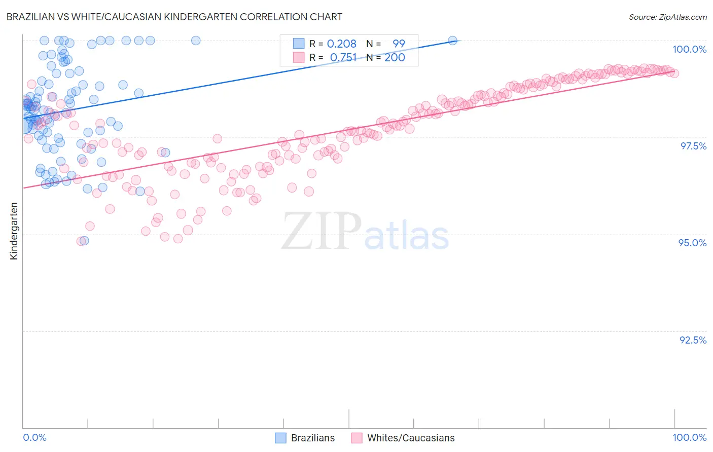 Brazilian vs White/Caucasian Kindergarten