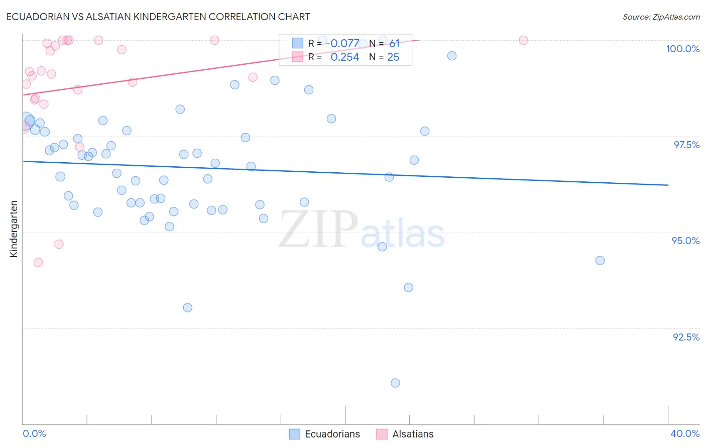 Ecuadorian vs Alsatian Kindergarten